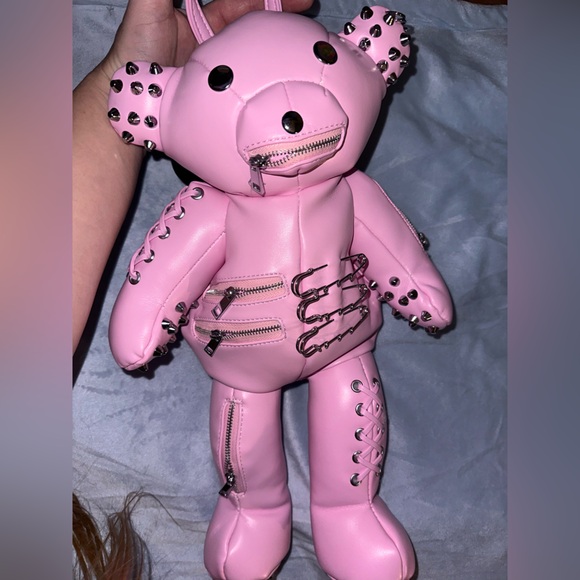 Dolls Kill Tormented Teddy backpack - Picture 6 of 8